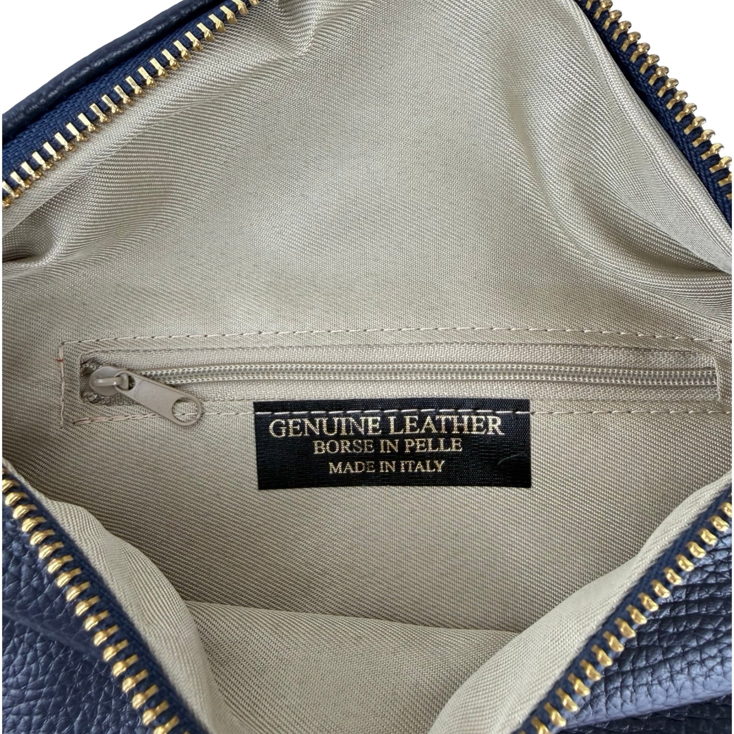 Bumbag i Italiensk Læder Mørkeblå