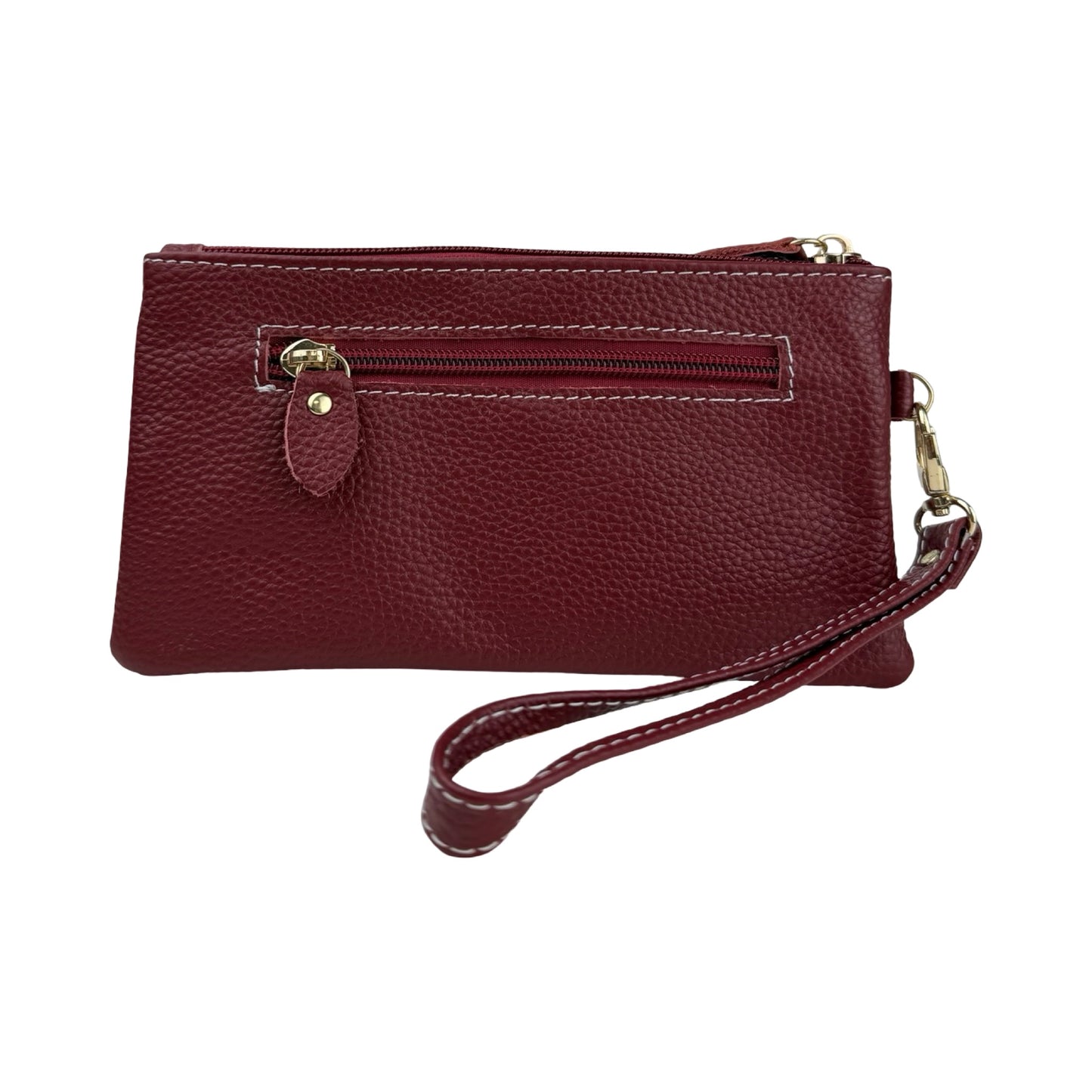 Ægte Læder Clutch i Bordeaux