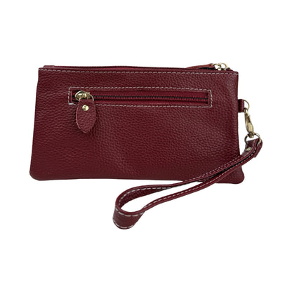 Ægte Læder Clutch i Bordeaux