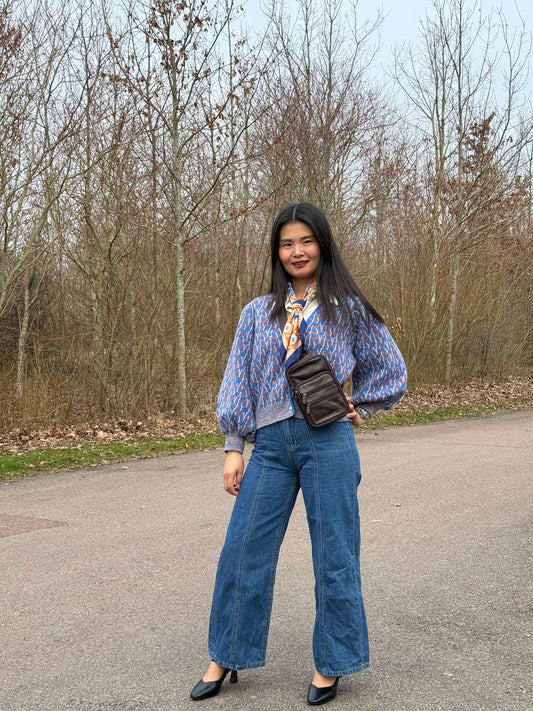 Læder Slyngetaske i Mørkebrun