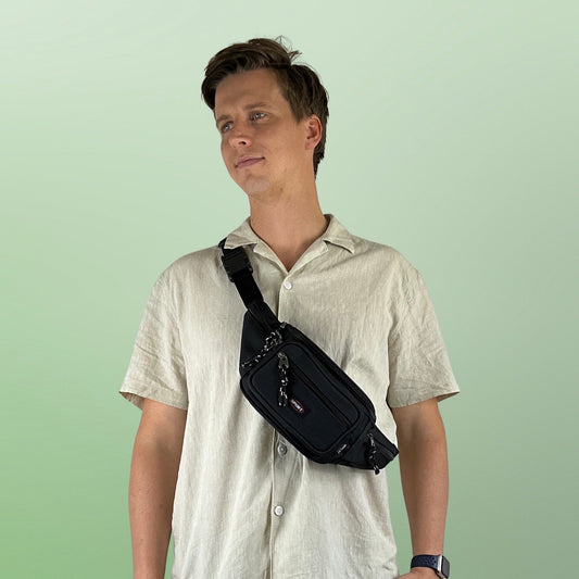 Casual Bæltetaske Sort| MAS SELECTION