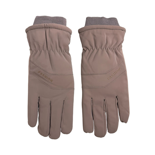 Vandafvisende Vinterhandsker med Blødt Fleecefor i Beige