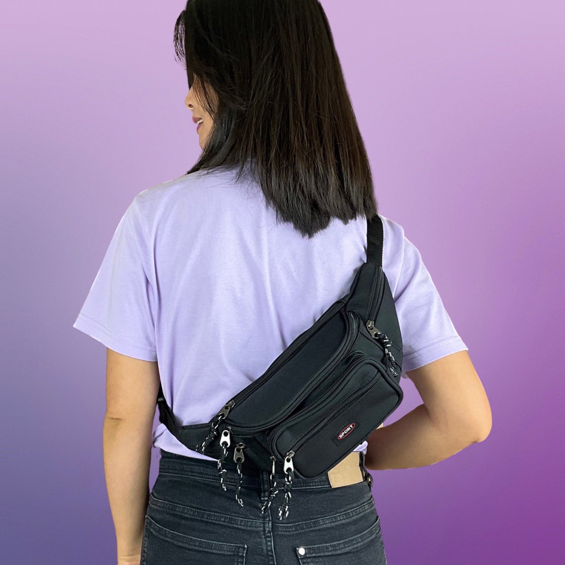 Casual Bæltetaske Sort| MAS SELECTION