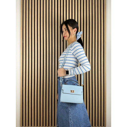 Vittoria crossbody-minitaske lyseblå