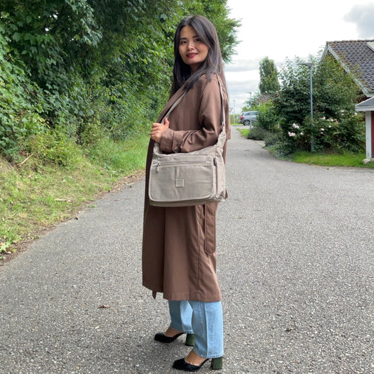 Antonella Skuldertaske Beige | MAS SELECTION