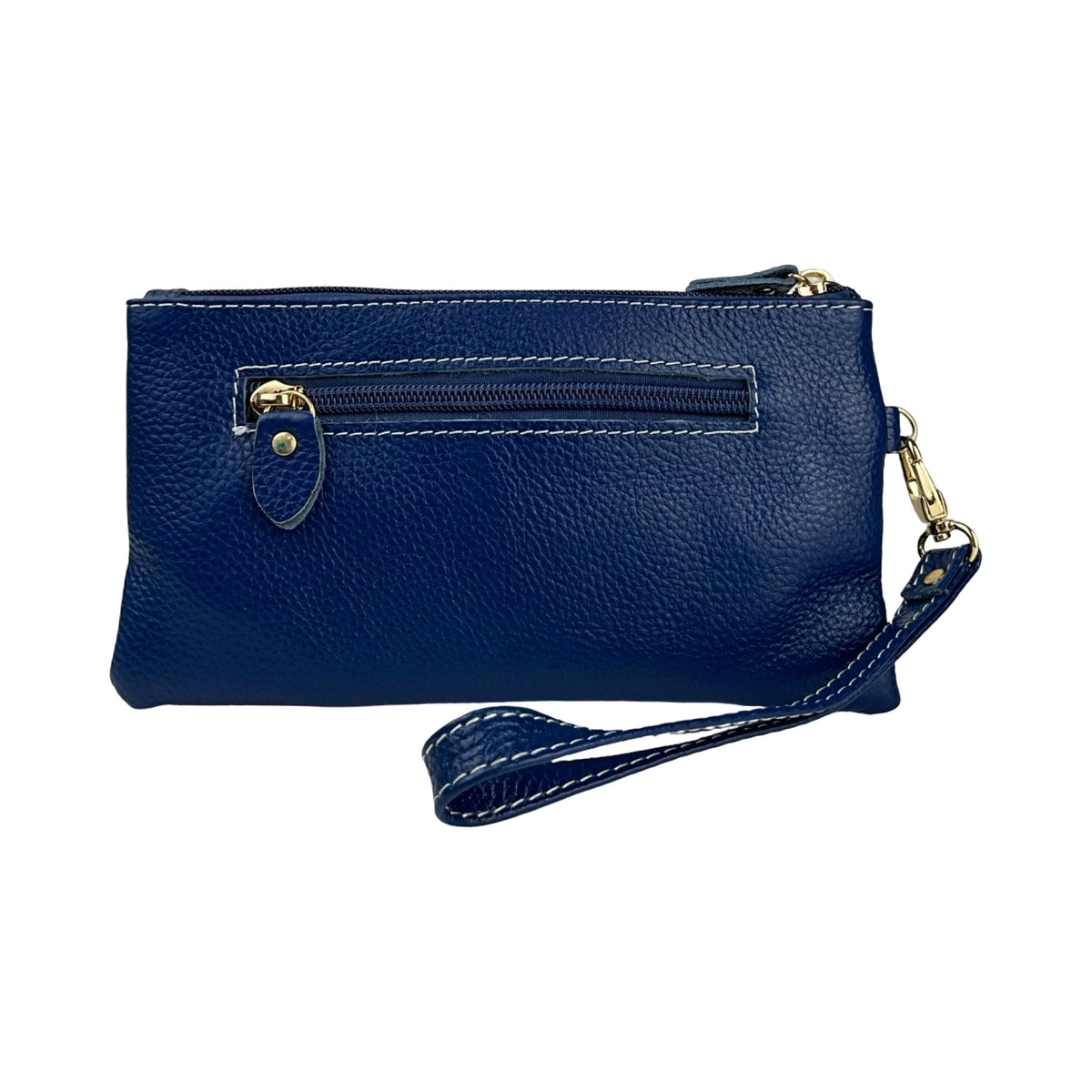 Ægte Læder Clutch i Mørkeblå