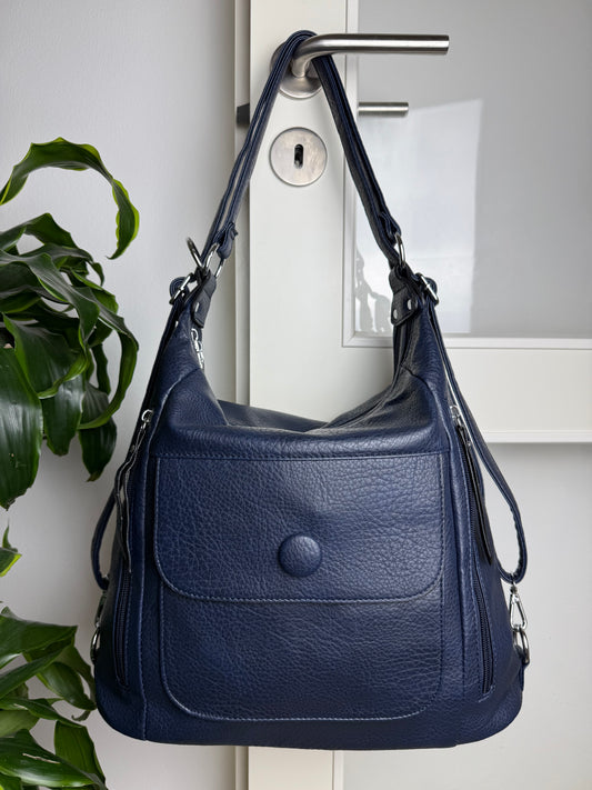 Multifunktionel Rygsæk og Skuldertaske Mårkeblå