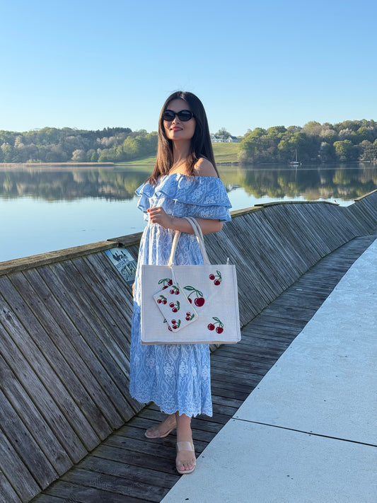 Kirsebær Shopper i Beige