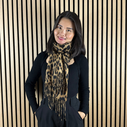 Klassisk Leopard Print Halstørklæde| MAS SELECTION