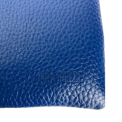 Ægte Læder Clutch i Mørkeblå