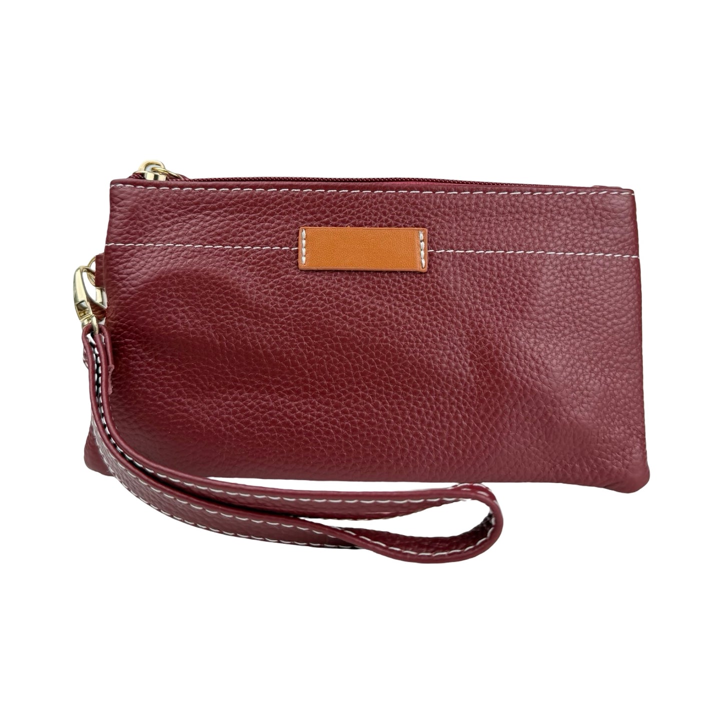 Ægte Læder Clutch i Bordeaux