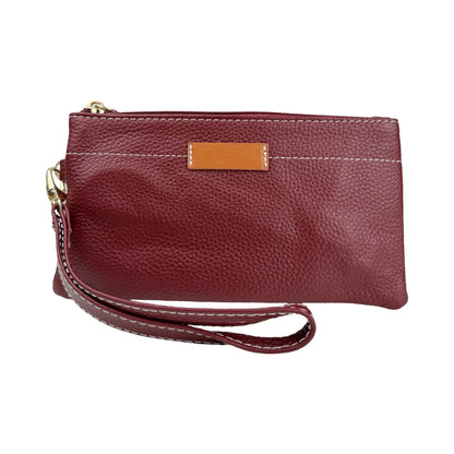 Ægte Læder Clutch i Bordeaux