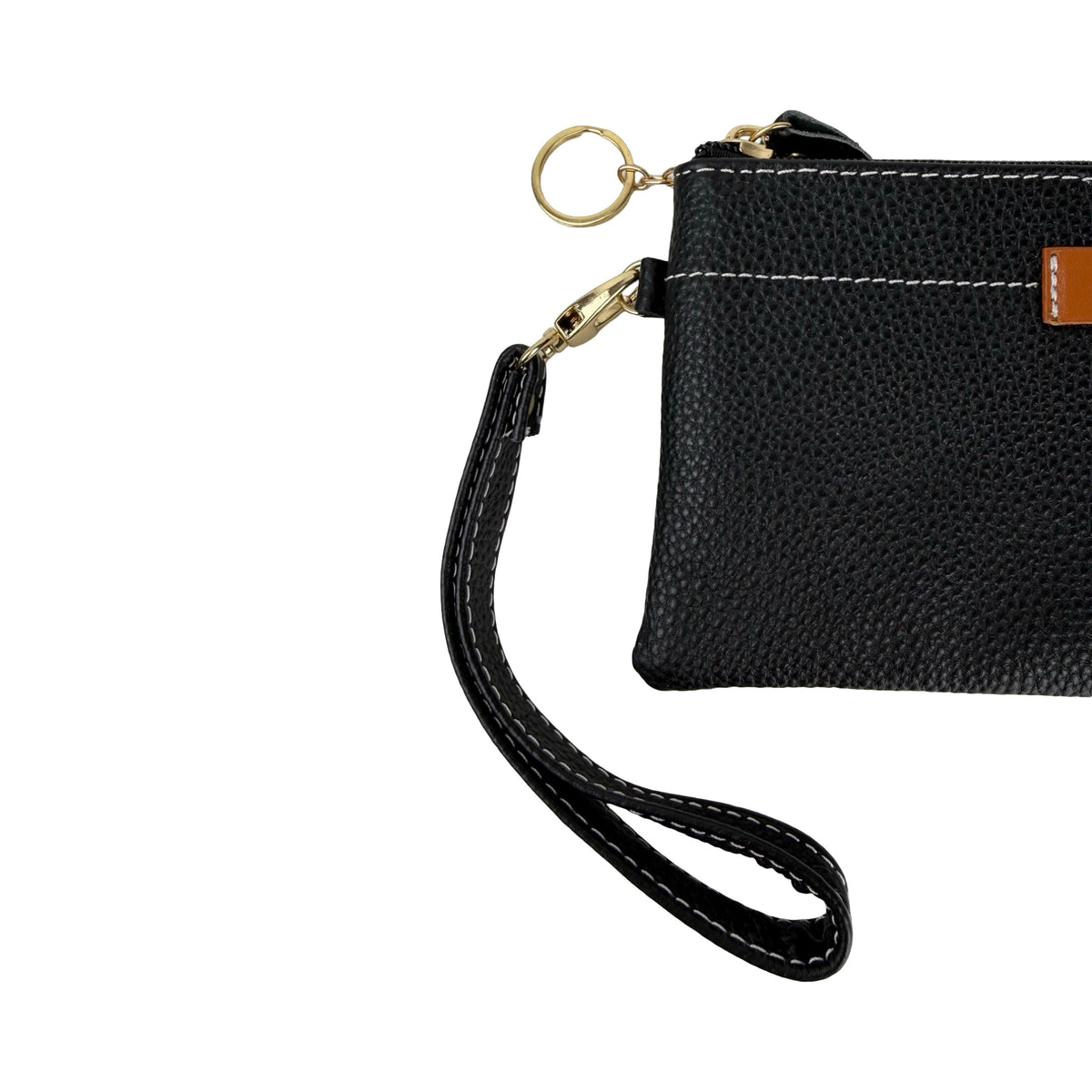 Ægte Læder Clutch i Sort