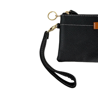 Ægte Læder Clutch i Sort
