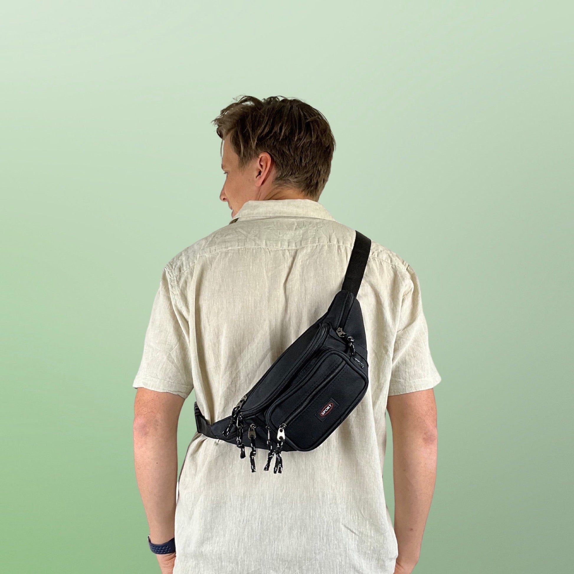 Casual Bæltetaske Sort| MAS SELECTION