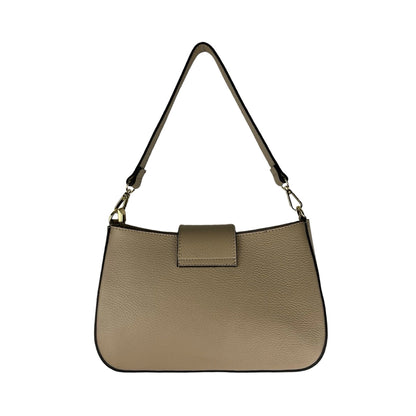 Evana Ægte Læder Taske Beige| MAS SELECTION