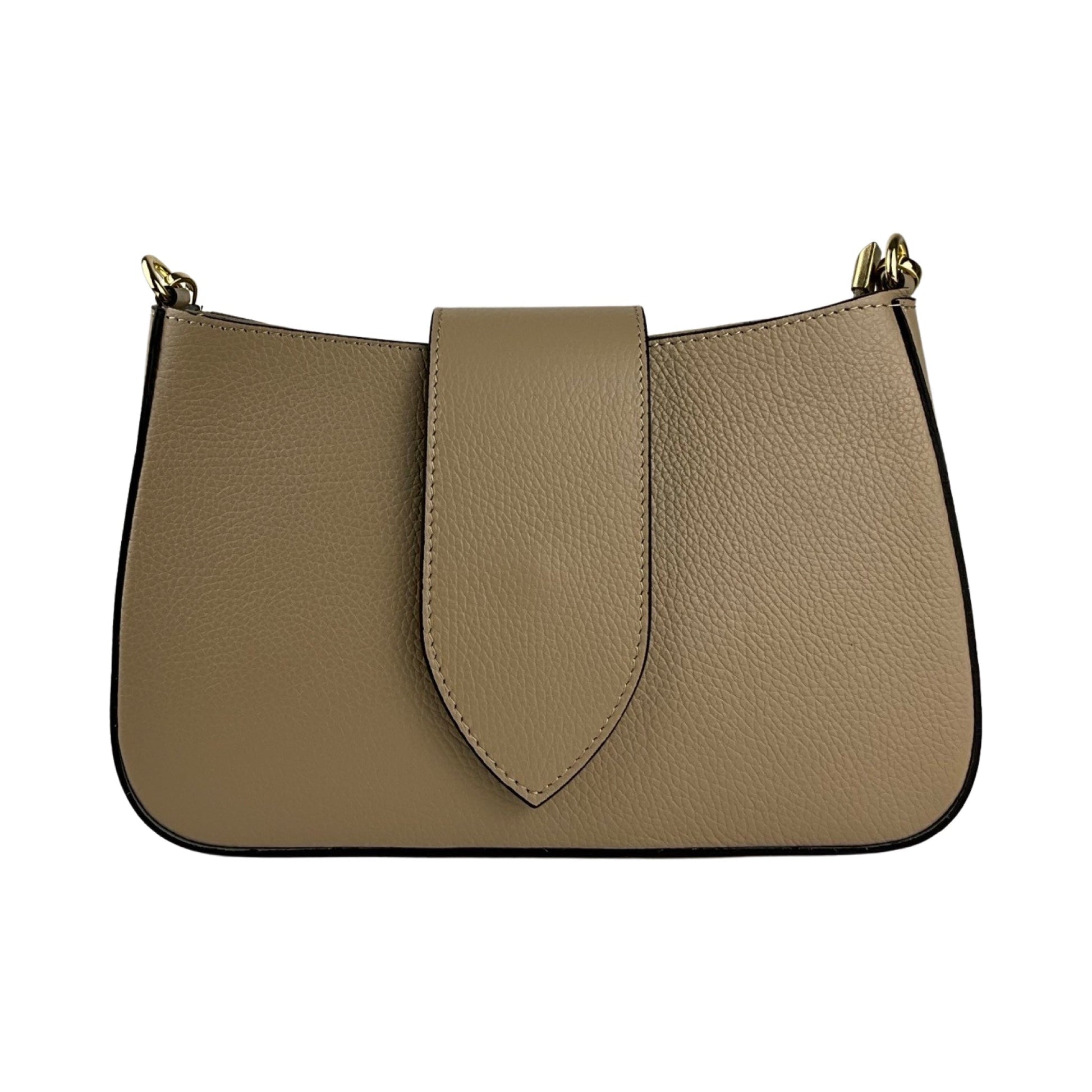 Evana Ægte Læder Taske Beige| MAS SELECTION