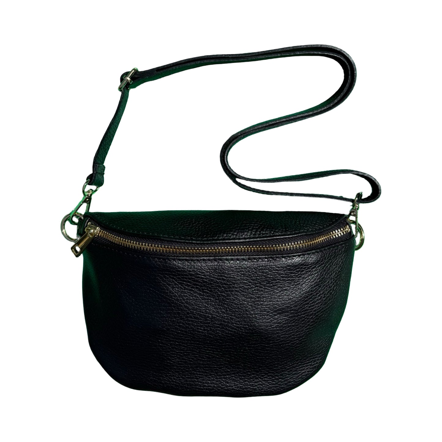 Bumbag i Italiensk Læder Sort