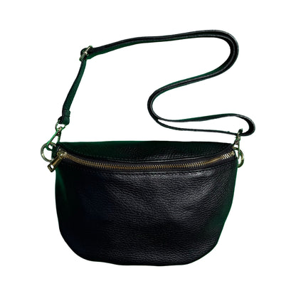 Bumbag i Italiensk Læder Sort