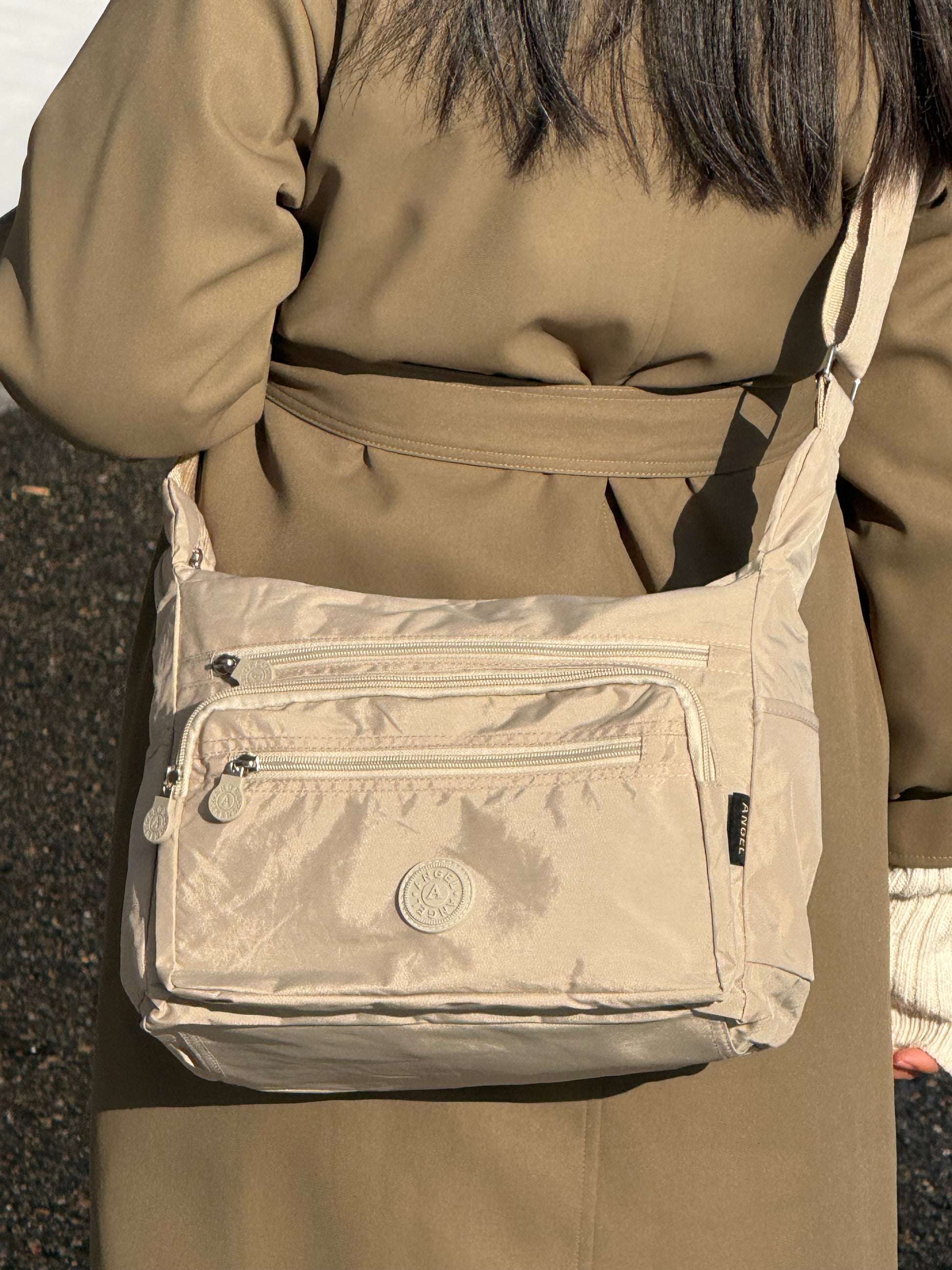 MS Klassisk Skuldertaske i Beige | MAS SELECTION