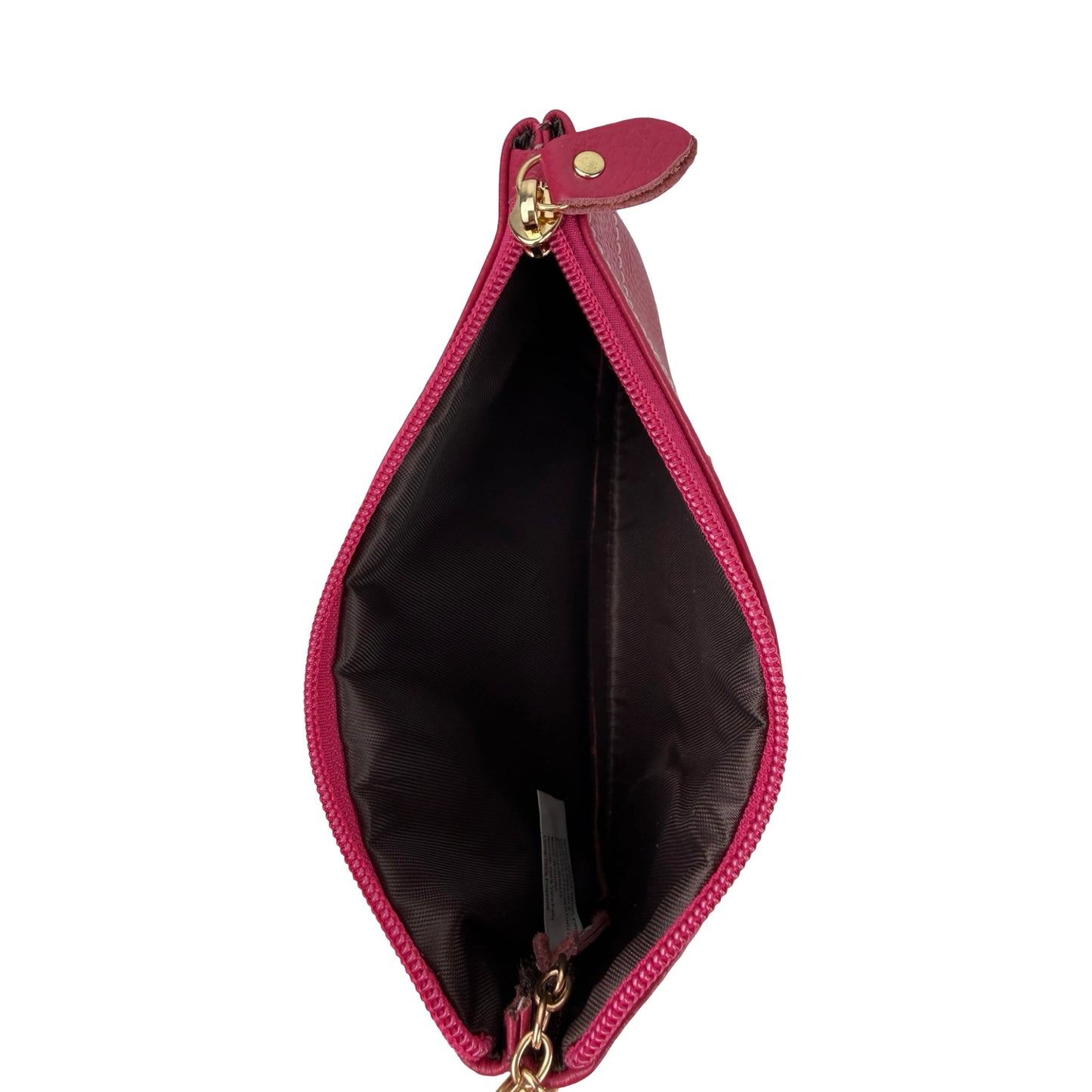 Ægte Læder Clutch i Fuchsia