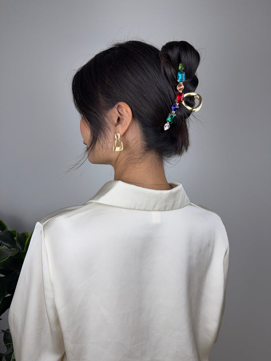Elegant hårklemme med klare krystaller | MAS SELECTION