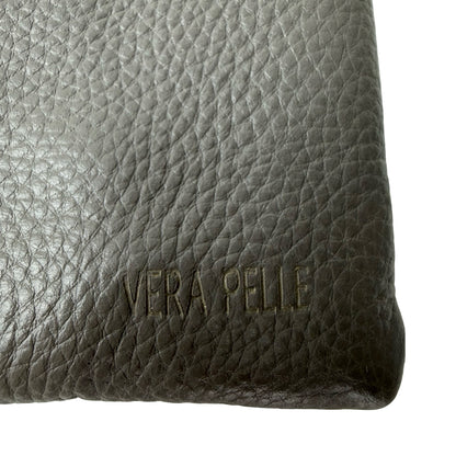 Ægte Læder Clutch i Grå