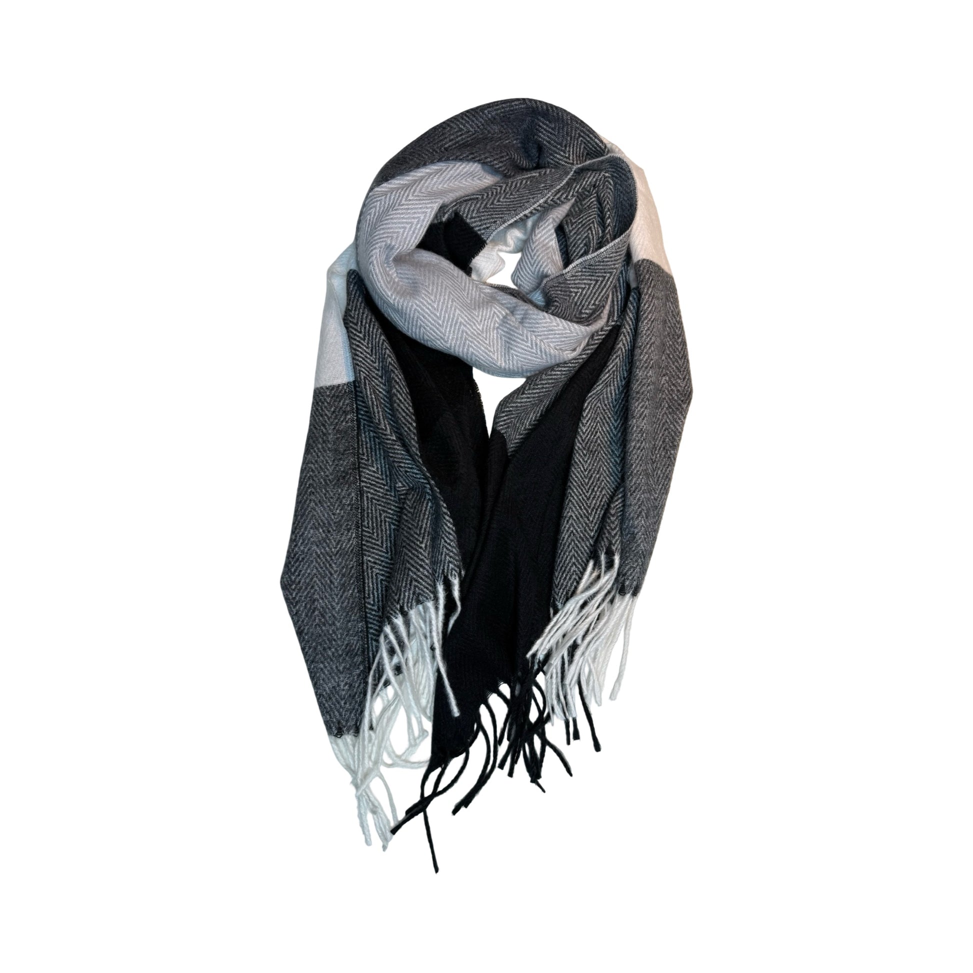 Unisex Halstørklæde i Sort og Hvid | MAS SELECTION