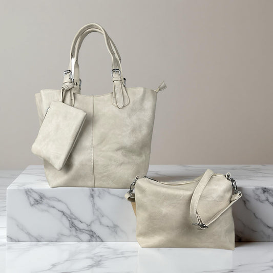 Elisa 3 i 1 Shopper Beige