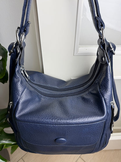 Multifunktionel Rygsæk og Skuldertaske Mårkeblå