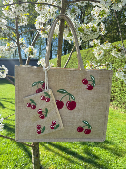 Kirsebær Shopper i Taupe