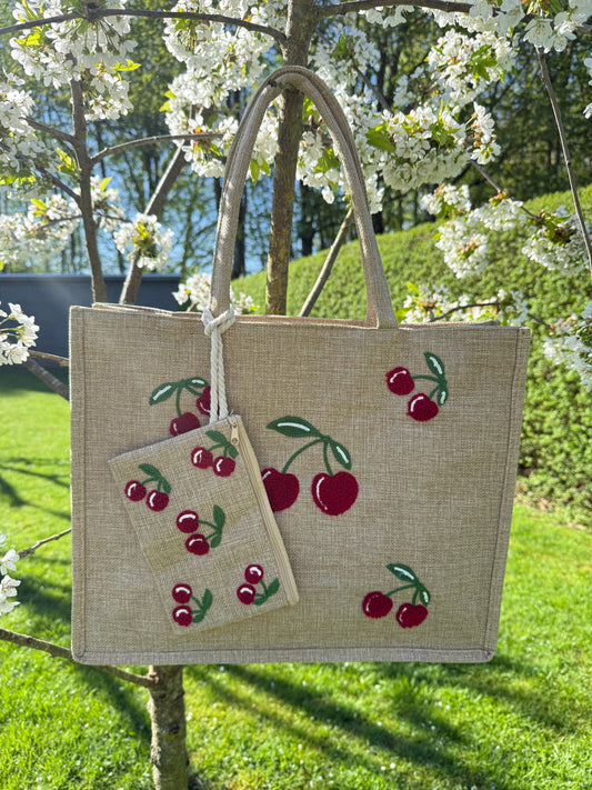 Kirsebær Shopper i Taupe