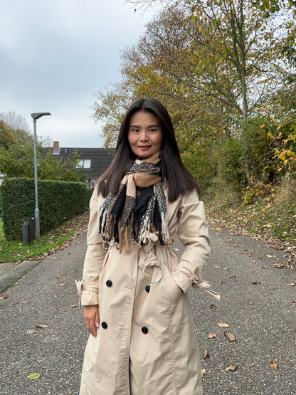 Check Tørklæde Lyseblå| MAS SELECTION