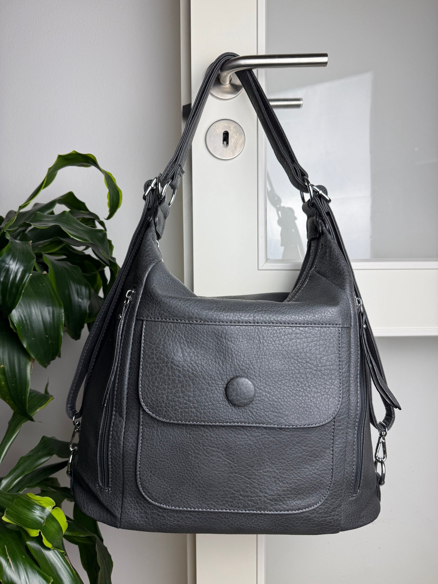 Multifunktionel Rygsæk og Skuldertaske Grå