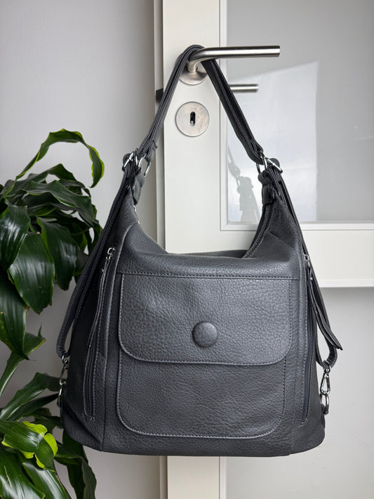 Multifunktionel Rygsæk og Skuldertaske Grå