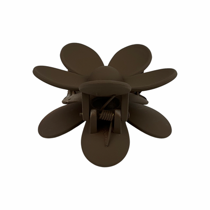 Blomst hårklemme brun