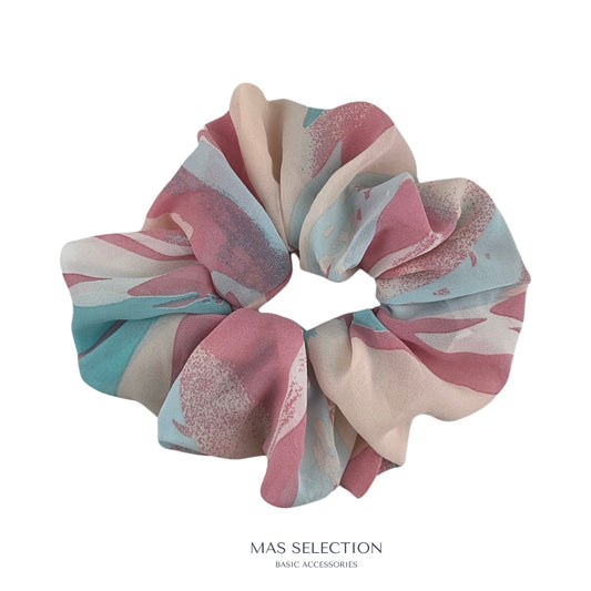 Satin Stor Scrunchie Mix af Farver Lyserød| MAS SELECTION