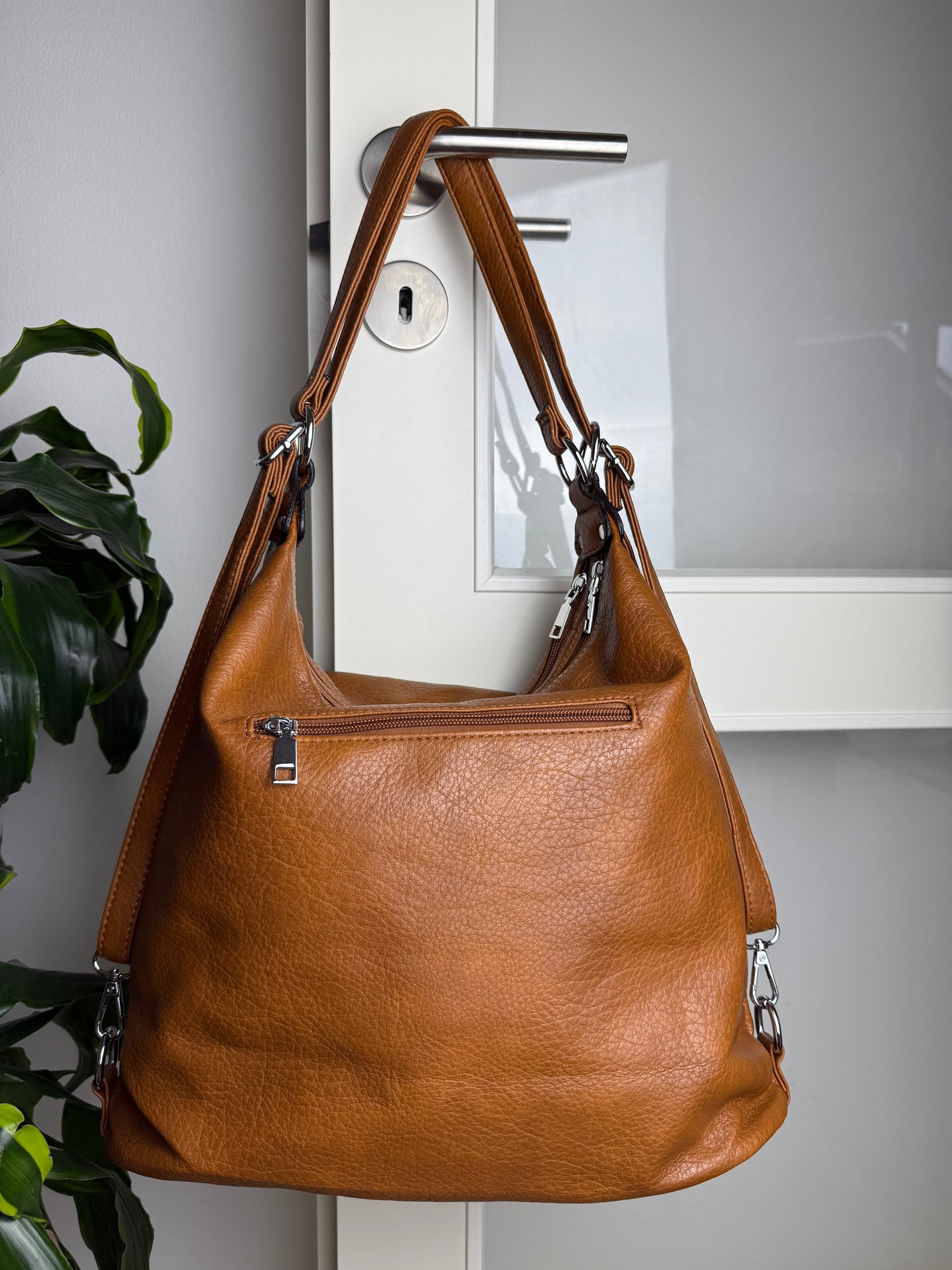 Multifunktionel Rygsæk og Skuldertaske Brun