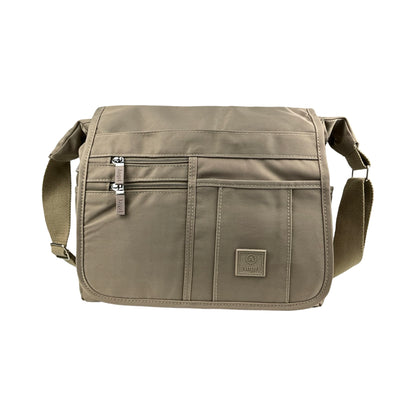 Forsidebillede af MS funktionel skuldertaske / crossbody i beige – praktisk og stilren dametaske