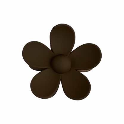 Blomst hårklemme brun