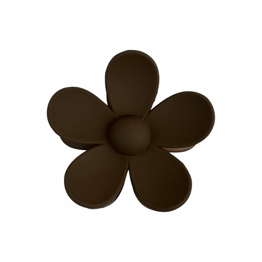 Blomst hårklemme brun
