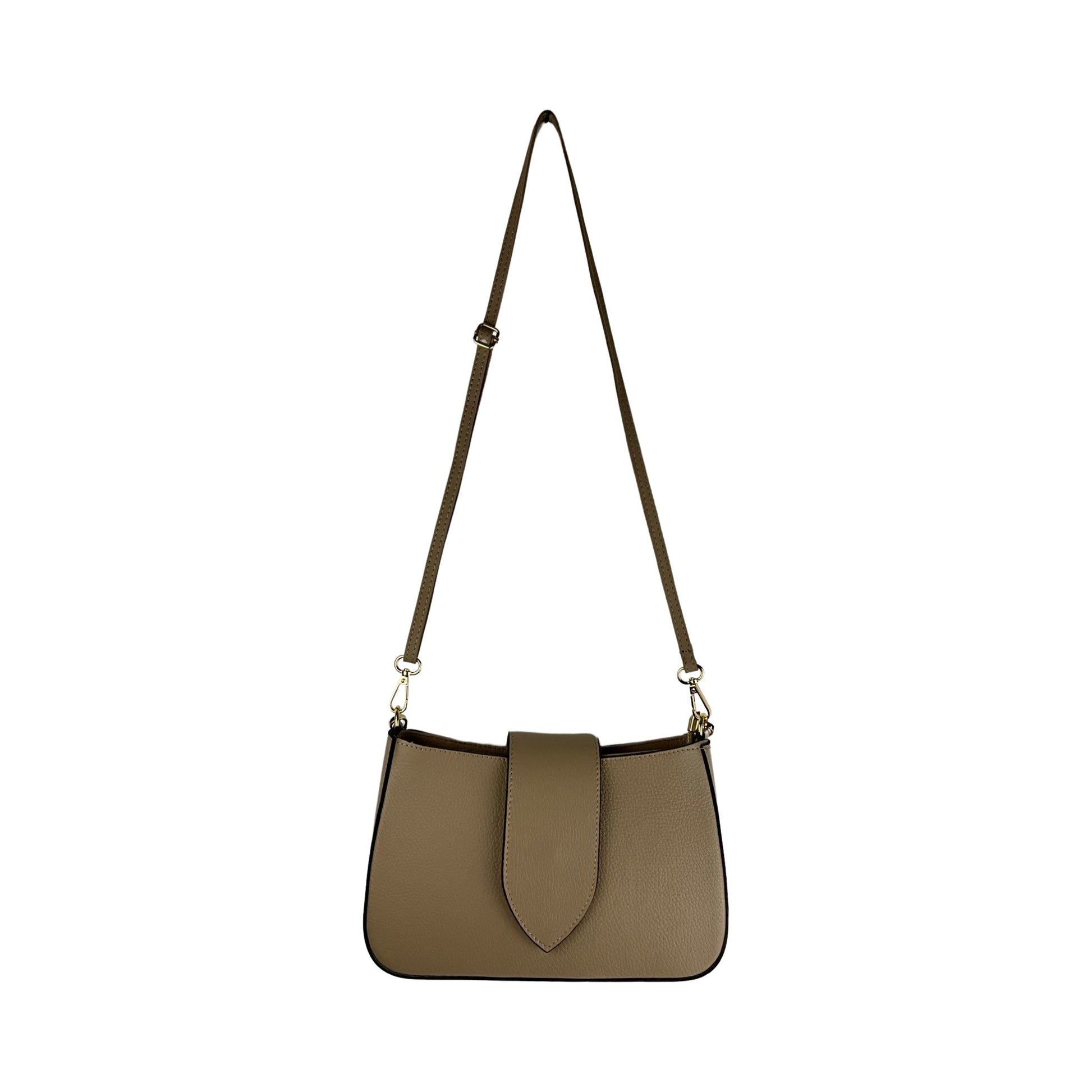 Evana Ægte Læder Taske Beige| MAS SELECTION