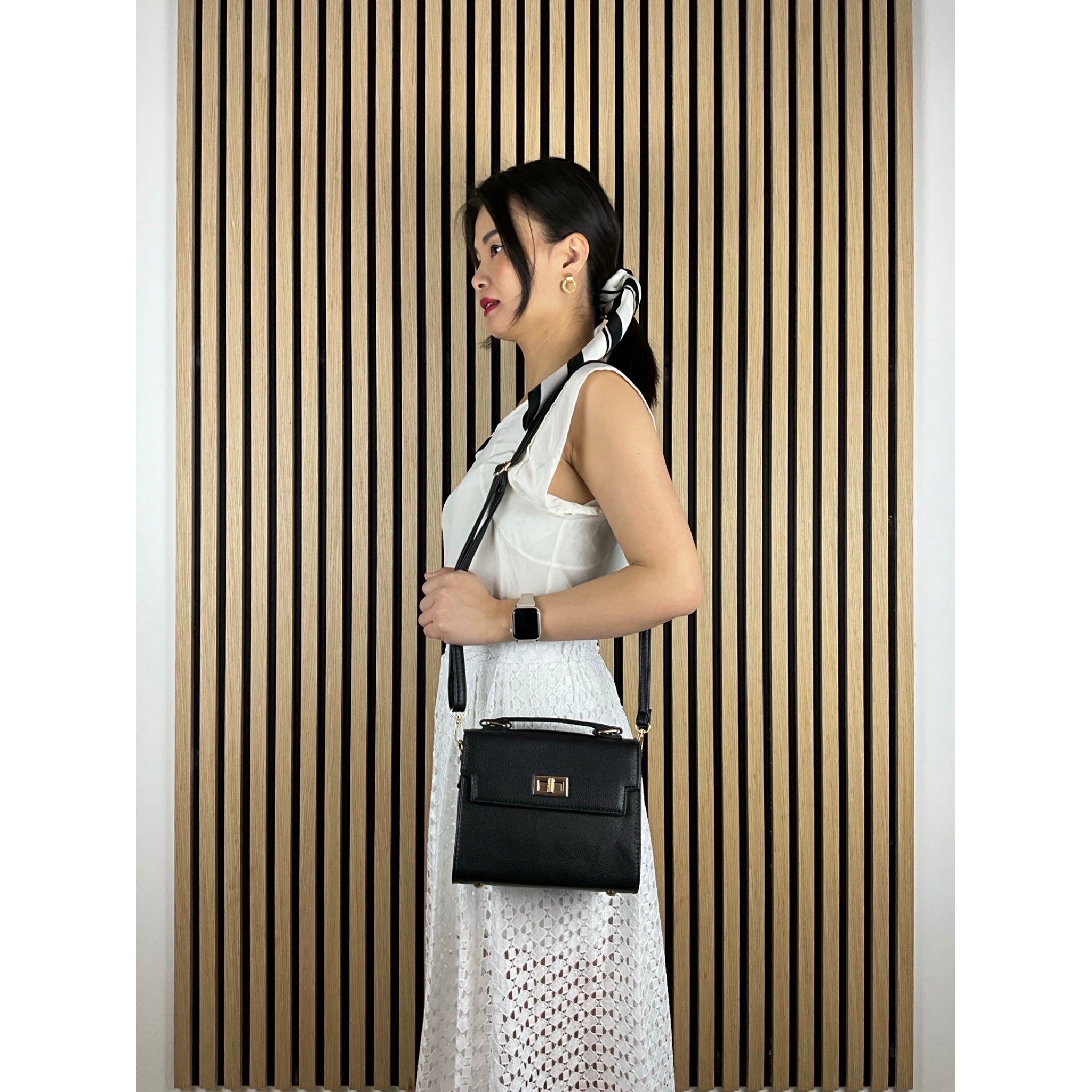 Vittoria crossbody-minitaske sort