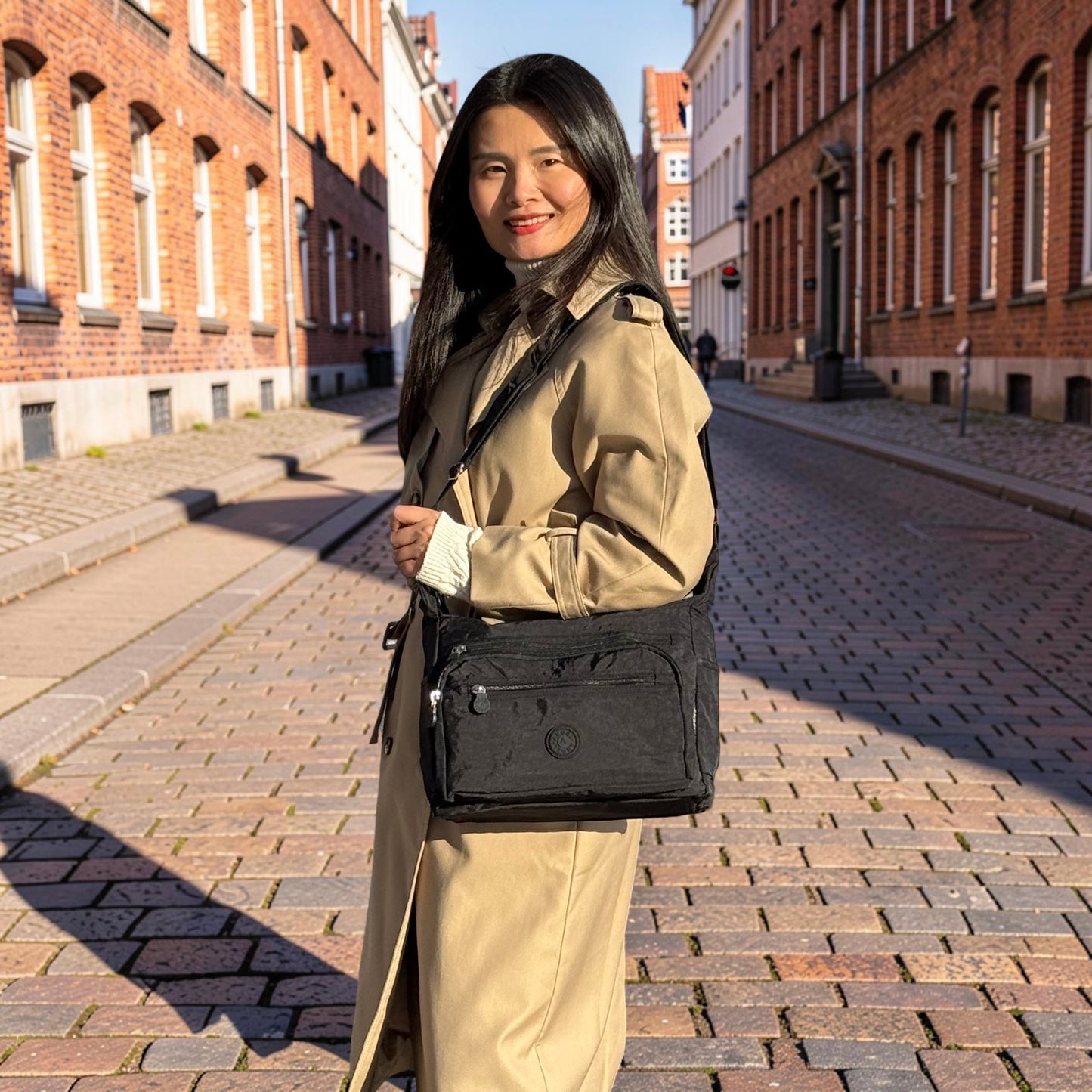 MS Klassisk Skuldertaske i Sort | MAS SELECTION